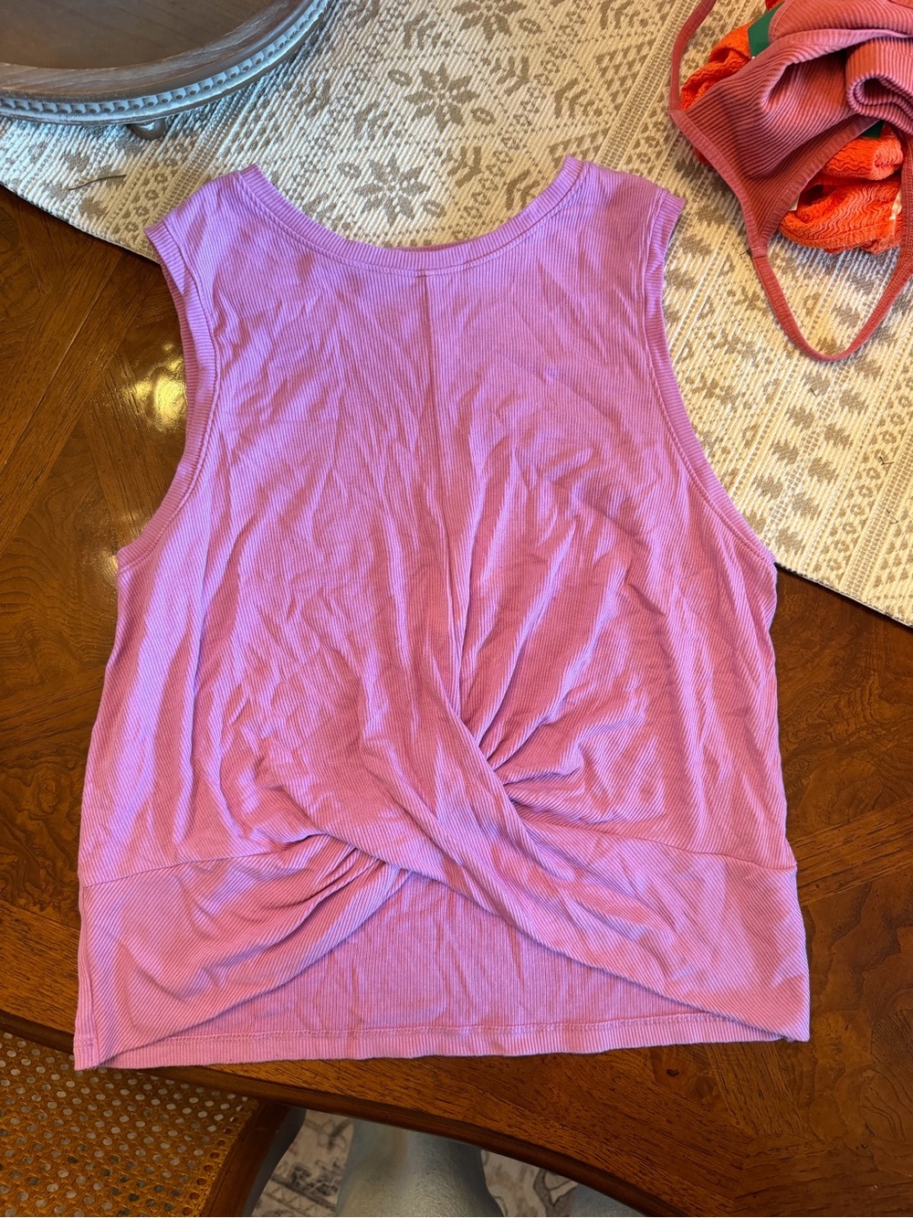 all in motion Lavender Twist-Back Tank Top